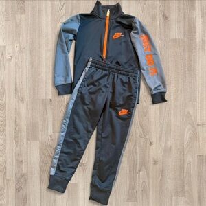 Nike Kids Black and Orange Tracksuit
